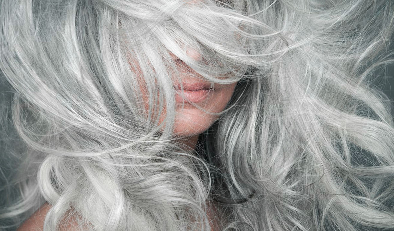 gray hair woman